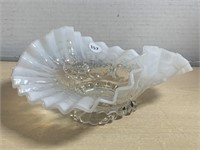 Clear to Opalescent Footed Dish