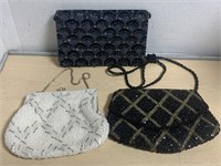 3 Vintage Beaded Clutches
