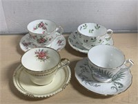 4 Aynsley Teacups