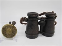 GERMAN WWI TRENCH LIGHTER AND BINOCULARS