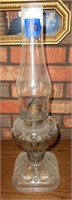 Oyster & Pearl pattern glass oil lamp