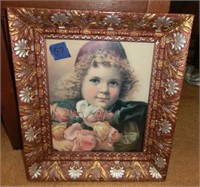 apx 12"x16" Vict. enameled gesso frame c.1880