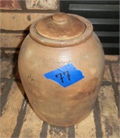 stoneware jar & a lid