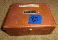 Arthur Thomas Co. wood boxed scale weight set