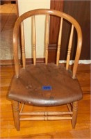 early plank seat bow back youth chair