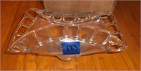 crystal basket type console bowl
