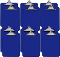 Blue Plastic Clipboards, 12 Pack,