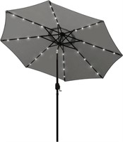 Blissun 9 ft Solar Umbrella, 32 LED Patio Umbrella