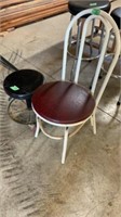 Shop stool on casters & tavern chair