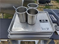 Stainless Steel Trays and Cutlery Holders