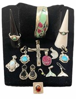 Collection Of Silver Jewelry