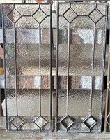Clear Stained Glass Cabinet Door Inserts x4