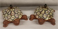 A pair of MacKenzie Child's Pottery Ceramic Terra