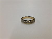 14k yellow gold Men's Diamond Ring featuring