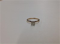 14k yellow gold Diamond Ring featuring 1 round