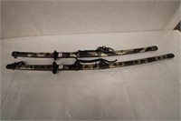 2pc Samuri Swords w/ metal sabers 45.5" & 42.5"