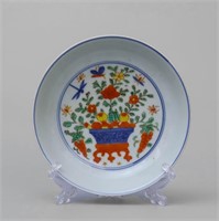 Doucai Flower Plate