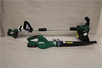 2pc Garden Line Battery Blower & Weed Eater
