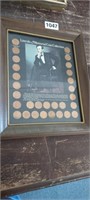 LINCOLN MEMORIAL COIN COLLECTION FRAMED