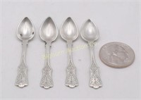 Vintage Sterling Silver Mini Spoons 4pc lot
