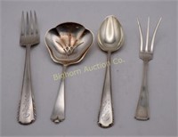 Vintage Sterling Silver Silverware 4pc lot