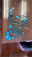 11 pcs of turquoise jewelry