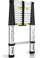 New Yvan Telescoping Ladder,12.5 FT One Button