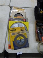 SEVERAL ASSORTED SAW BLADES SOME NEW