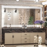 Keonjinn 72 x 36 Inch LED Bathroom Mirror w Lights