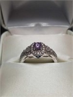Purple jeweled ring no box