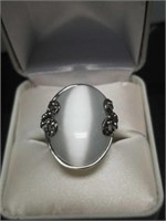 Large oval stone ring