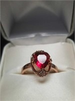 Red heart-shaped ring
