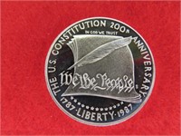 1987 S CONSTITUTION DOLLAR 90% GEM PROOF