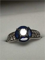 Blue and cubic ring