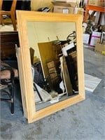 lrg wood framed mirror
