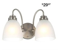 *2-Light Brushed Nickel Vanity Light