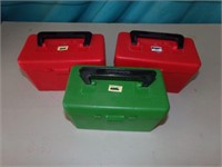 3- plastic Amo boxes