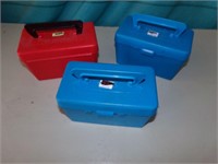 3 - plastic Amo boxes