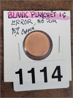 BLANK LINCOLN CENT PLANCHET