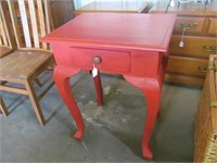 Red Table with Drawer