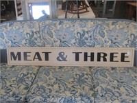 Meat and Three Sign