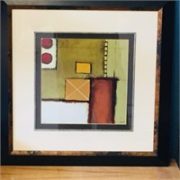 framed picture- "abstract"   21.5" x  21.5"
