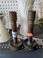 Pr. of 40mm WWII Trench Art Candlesticks