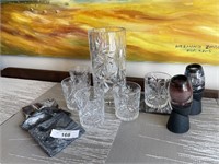 Crystal Vase and glasses