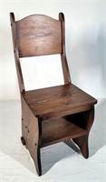 Adjustable Solid Wood Chair / Step Stool