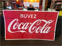 3ft x 5ft Vintage Metal Coca-Cola Sign