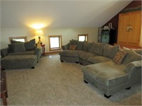 13’ Sectional with lounge & matching chair
