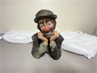 Chalk Sad Clown Figurine