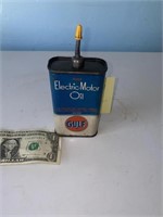 Gulf Electric motor oil can