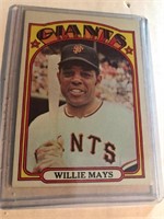 OF) 1972 topps baseball willie mays baseball